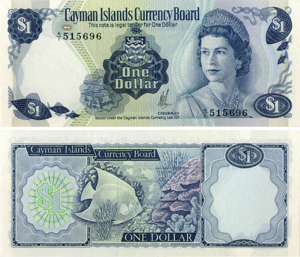 Cayman Islands Currency Board 1971 1 Dollar P1a A/1 Unc |