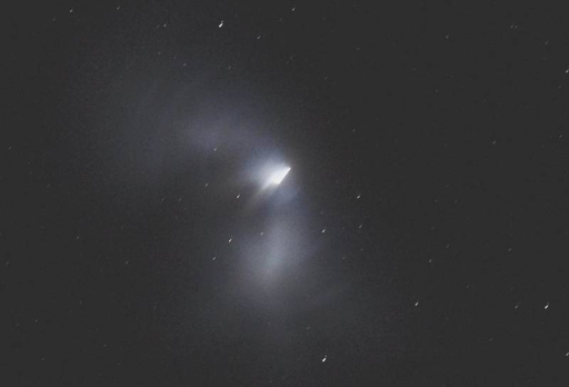 Comet in night sky