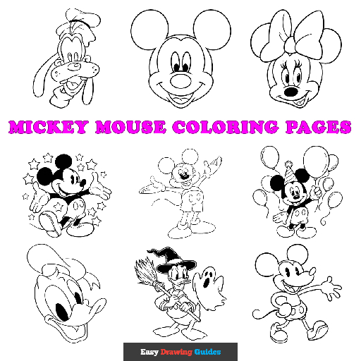 Free Mickey Mouse Coloring Pages for Kids - 14 Printable Sheets