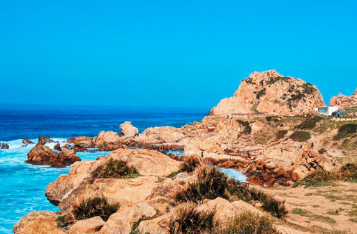 Tangier Morocco coastal beach and Mediterranean scenery