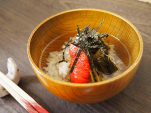 Ochazuke with green tea