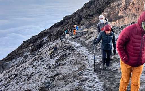Mount Meru steep ridge