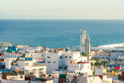 Tangier Morocco city view toward the Strait of Gibraltar during a private guided tour