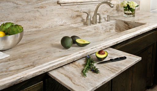 Custom kitchen with granite countertop and sink