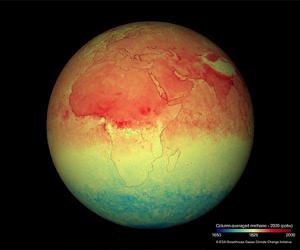 Satellite study revises methane loss high in Earth atmosphere