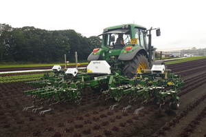 Garford triple-bed Robocrop guided weeder - Future Farming