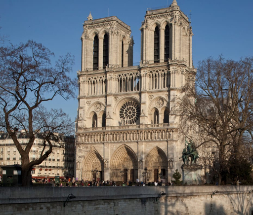 Façade de la cathédrale Notre-Dame de Paris
