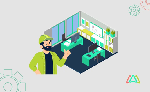 Smart office and facilities illustration representing MAXIMO and IoT integration