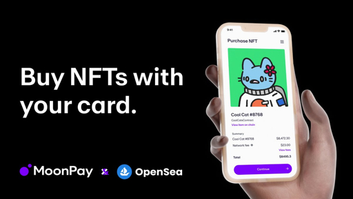 OpenSea NFT MoonPay credit card checkout