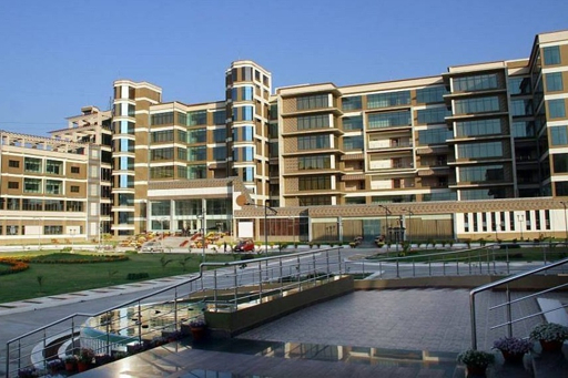 High-quality view of the XLRI Jamshedpur campus building with landscaped lawns