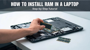 Installing new RAM module into laptop slot