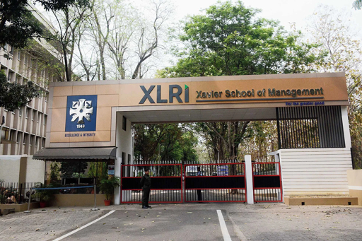 XLRI Jamshedpur campus entrance with greenery and trees