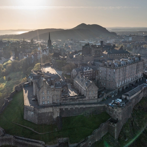 Edinburgh Castle above the historic city, illustrating Scotland Facts about the capital