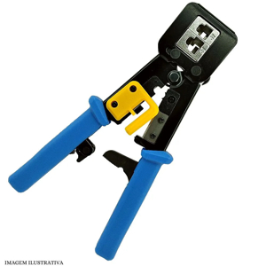 Alicate EazyCrimp Crimpar Cabo de Rede para Conector RJ45 Vazado