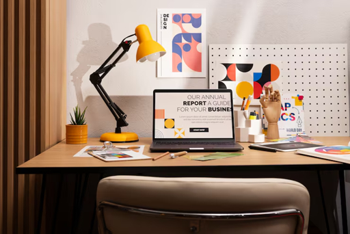 Espace de travail consacré à la conception d’un site internet