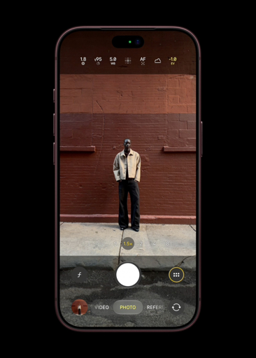 iPhone 18 Pro Max camera app interface