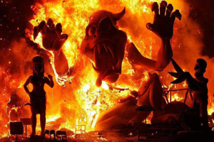 Las Fallas Enormous Sculptures