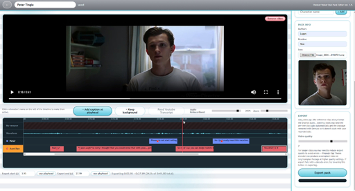 The Choicer Voicer-style dubbing interface