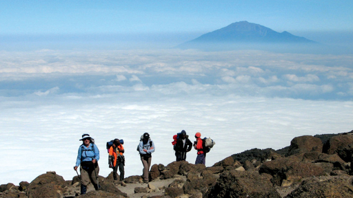 Kilimanjaro ridge and camp