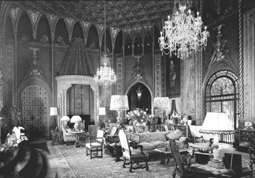 Mar-a-Lago's opulent living room in 1967.