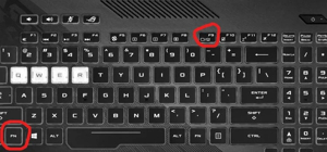 Laptop keyboard Fn key for touchpad toggle