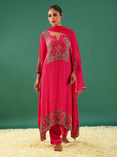 Pink Festive Kurta Set