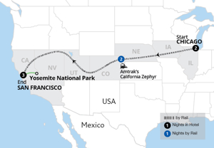 California Zephyr with Yosemite National Park - Chicago to ...
