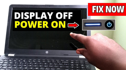 Laptop cu ecran negru - display off power on