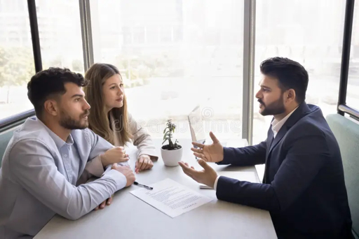 Indian professionals discussing career development