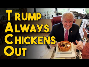 Donald Trump with chicken