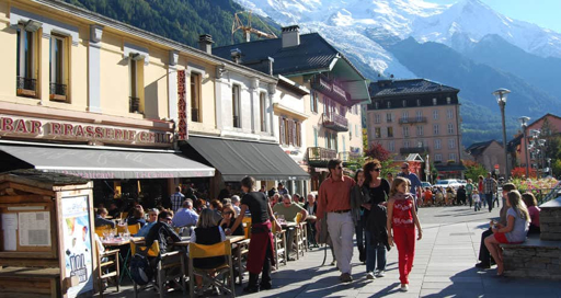 Alpine valley trail above Chamonix
