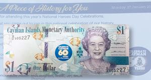 Cayman Islands note celebrates 1959 constitution with new note