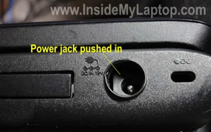 Broken laptop power jack on motherboard