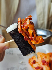 Chungmu kimchi fried rice roll