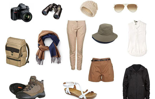 Serengeti packing list flat lay