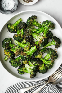 Seasoned air fryer broccoli