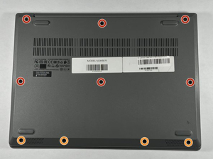 Laptop RAM slot access panel open